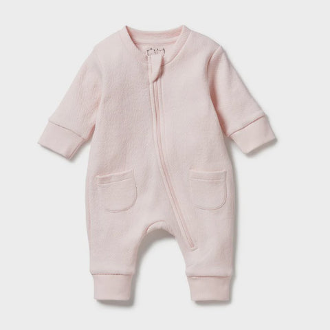 Wilson & Frenchy Organic Quilted Growsuit - Pink