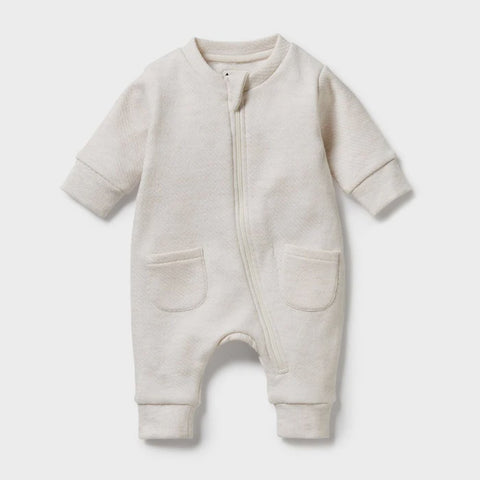 “Wilson & Frenchy Organic Quilted Growsuit - Oatmeal