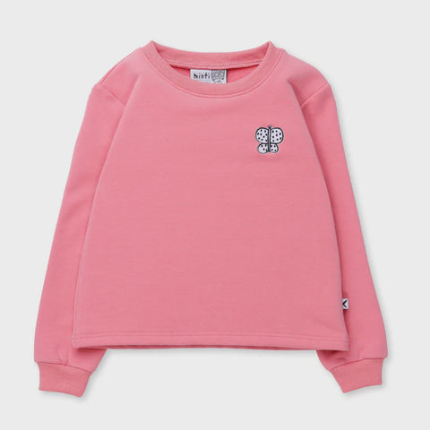 Minti Butterfly Patch Furry Crew - pink