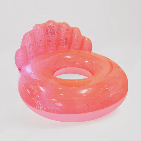 Sunnylife - Luxe Pool Ring Shell Neon Coral