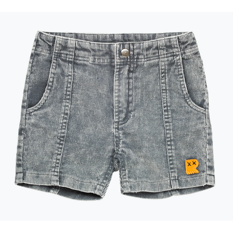 Rock Your Baby - Washed Charcoal Corduroy Shorts - Washed Charcoal