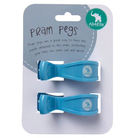 All4ella Pram Pegs - 2 Pack - Pastel Blue