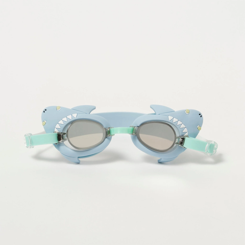 Sunnylife - Mini Swim Goggles - Salty the Shark Aqua
