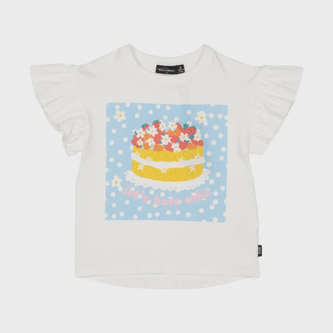 Rock Your Baby Lets Have Cake T Shirt - cream