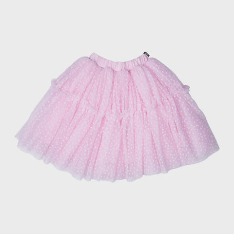 Rock Your Kid Pink Polka Dot Tulle Skirt - pink