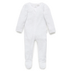 Pure baby - zip grow suit melange stripe - blue/grey/pink