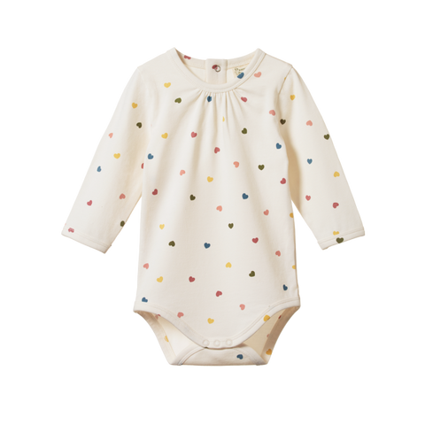 nature baby - florence suit - heart print