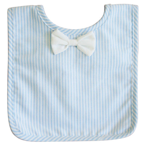 Alimrose Bow Tie Bib Blue Stripe