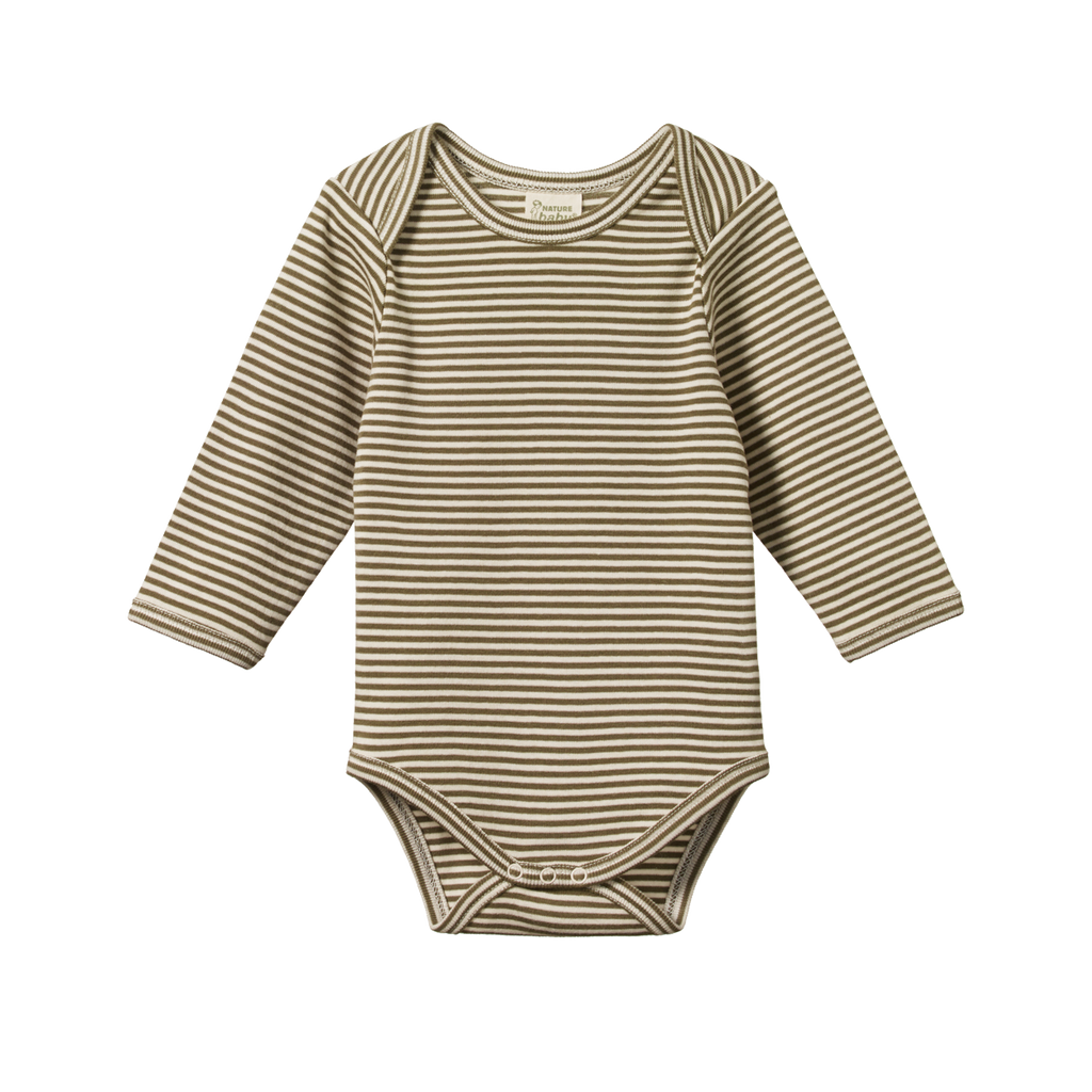 Nature Baby - Long Sleeve Bodysuit - Cypress Stripe