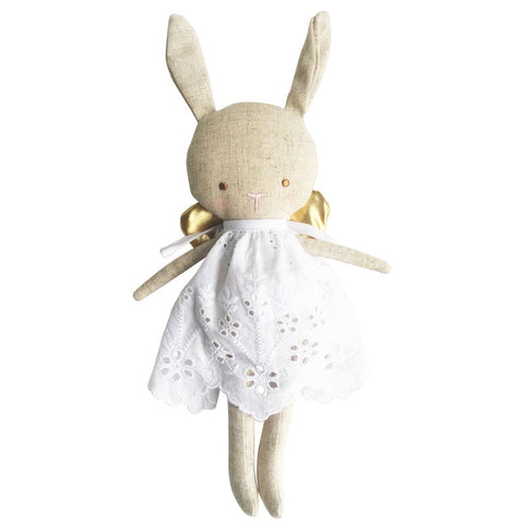 Linen Baby Angel Bunny