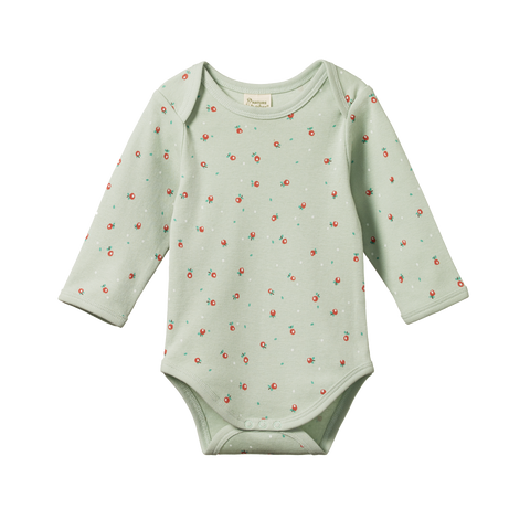 Nature baby - long sleeve bodysuit - posey blossom print