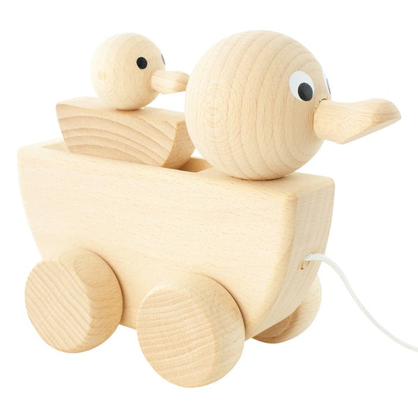 Happy Go Ducky Wooden Pull Along Duck with Duckling- Gracie