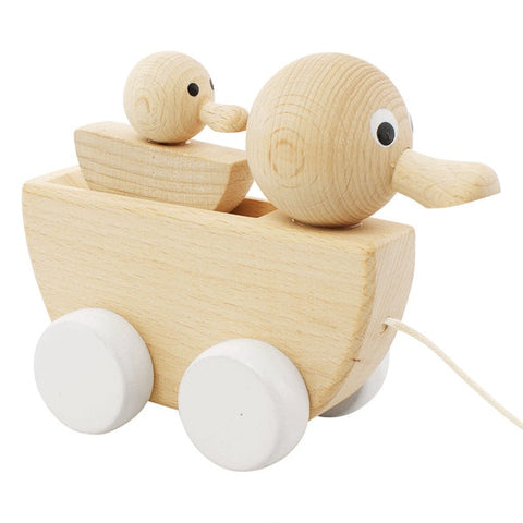 Happy Go Ducky Wooden Pull Along Duck with Duckling - Gretel