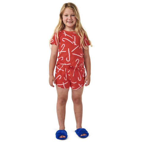 Kip & Co Candy Cane Red SS Tee & Short Set