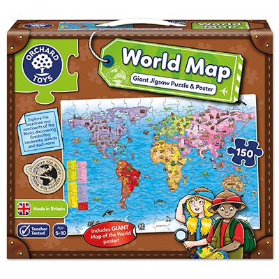 Orchard Toys - World Map  Giant Jigsaw Puzzle and Poster