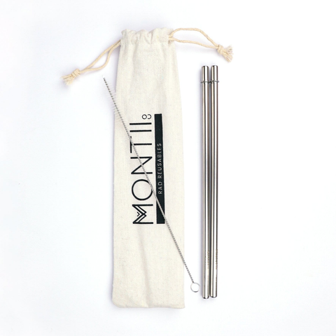 MontiiCo - Stainless Steel Straw Set