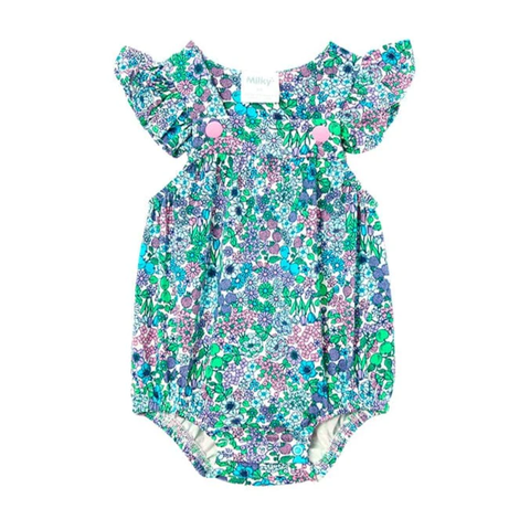 Milky  Berry Sweet Playsuit - White
