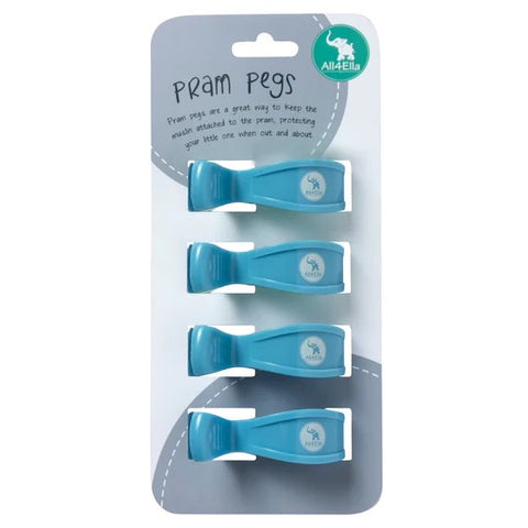 All4ella Pram Pegs - 4 Pack - Pastel Blue
