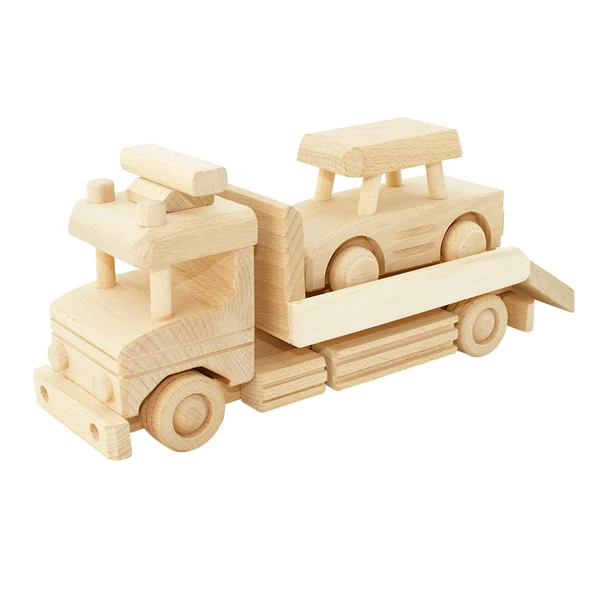 Happy Go Ducky - Wooden Tow Truck with Car (Jackson)
