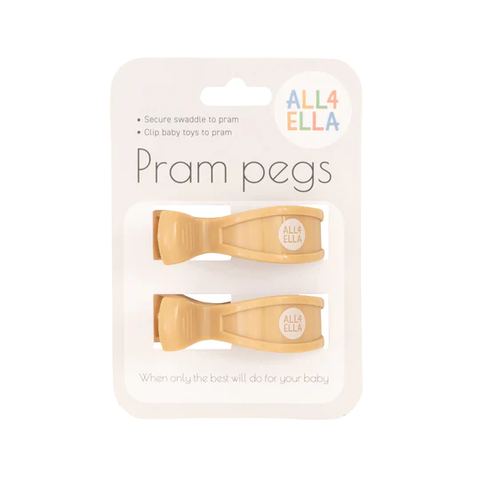 All4ella Pram Pegs - 2 Pack - Sand