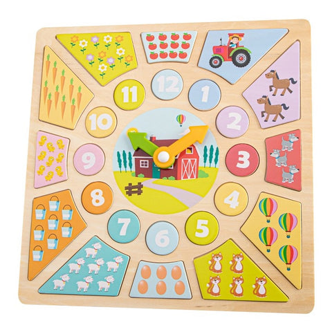 New Classic Toys - FSC Farm Puzzle Clock