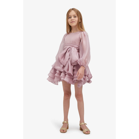 Bardot Junior- Enya Organza Mini Dress - Dusty Rose