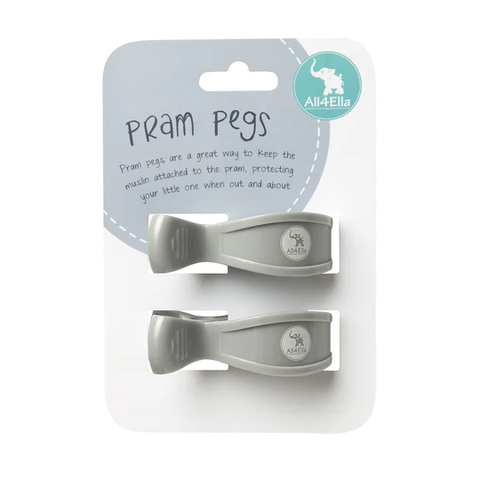 All4ella Pram Pegs - 2 Pack - Grey