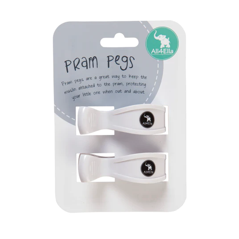 All4ella Pram Pegs - 2 Pack - White