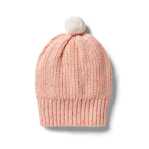 Wilson & Frenchy - Silver Peony Fleck Knitted Rib Hat