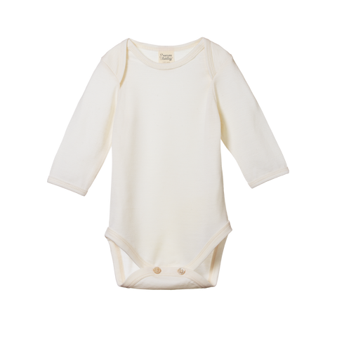 Nature Baby - Merino Long Sleeve Bodysuit - Natural