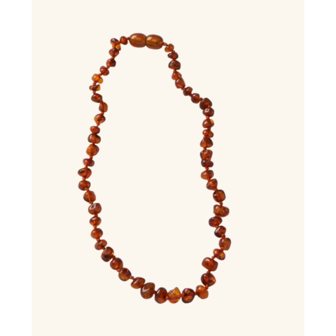 Nature Baby - Amber Teething Necklace - Cognac