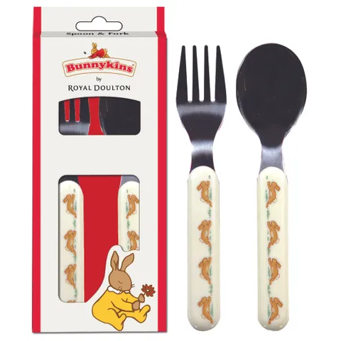 Bunnykins by Royal Doulton Spoon & Fork Playing
