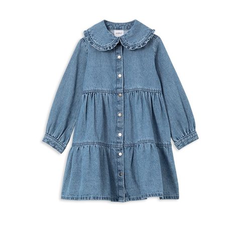 Milky - DenimTiered Collared Dress