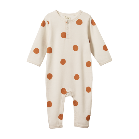 Nature Baby - Henley Pyjama Suit - Smudge Print