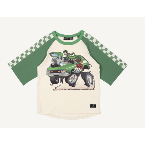 Rock Your Baby - Green Machine 3/4 Sleeve T-Shirt