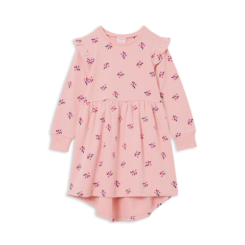 Milky - Blossom Fleece Hi-Lo Dress