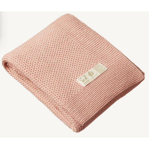 Nature Baby - Merino Knit Blanket - Rose Dust
