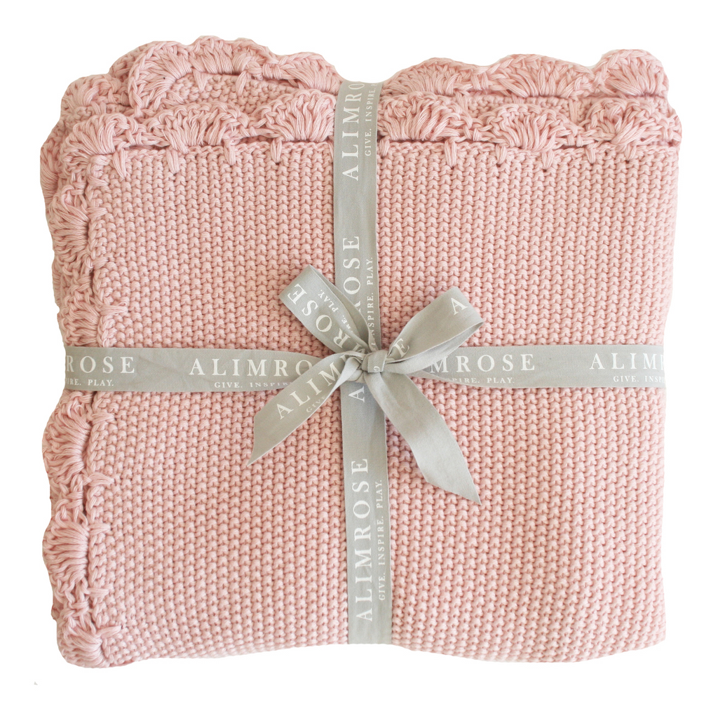 Alimrose - Mini Moss Stitch Blanket Pink