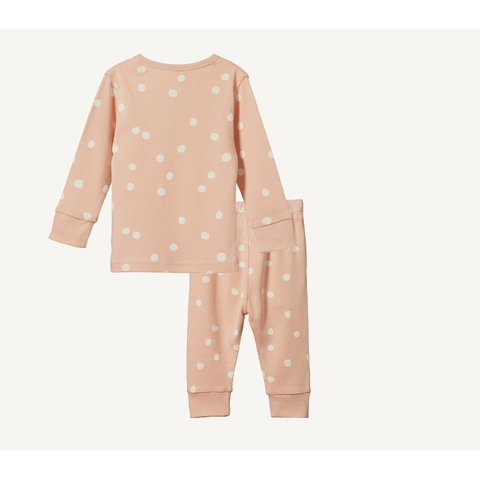 Nature Baby - Long Sleeve Pyjama Set - speckle blossom print