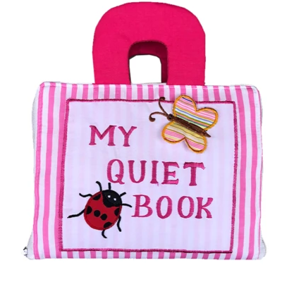 Dyles - My Quiet Book - Pink /White Stripe