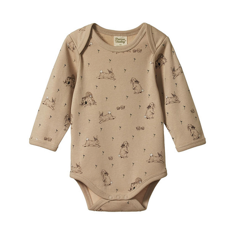 Nature Baby - long sleeve bodysuit - forest friends print