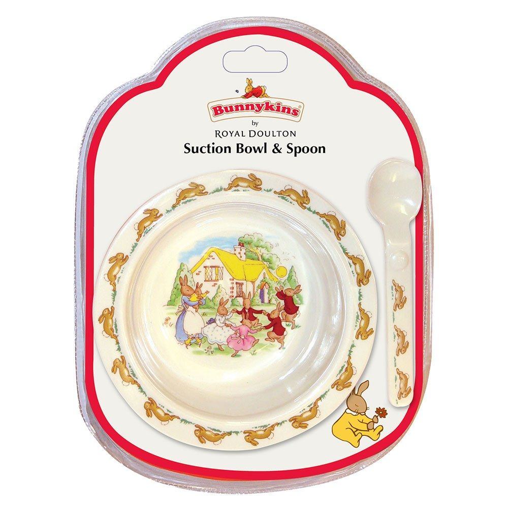 Bunnykins by Royal Doulton - Suction Bowl & Spoon Swimming