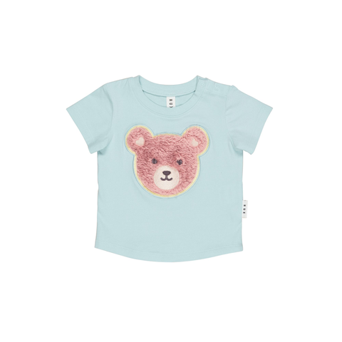 Huxbaby - Rainbow Fur Bear T-Shirt - Sky
