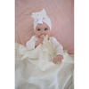 Crybaby Boutique - Linen/Cotton Blend Fringed Waffle Blanket - Vanilla